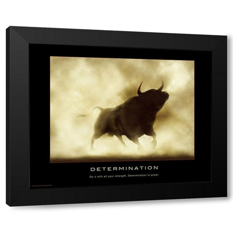 Determination Black Modern Wood Framed Art Print with Double Matting by Anonymous