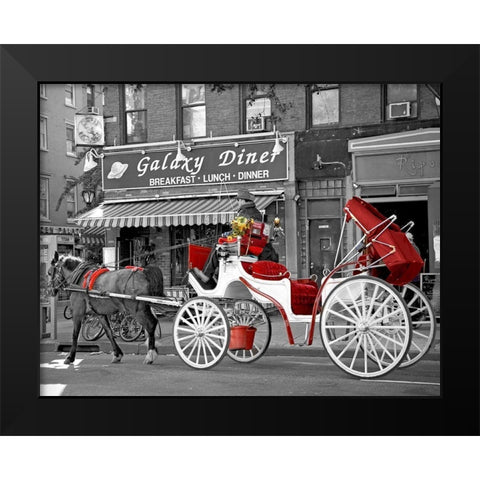 Ninth Avenue Carriage Black Modern Wood Framed Art Print by Maloratsky, Igor