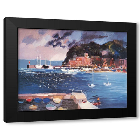 Safe Harbor Black Modern Wood Framed Art Print with Double Matting by Unknown