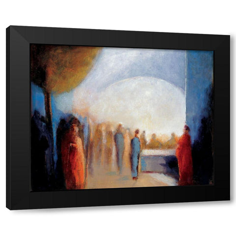 Midnight Mass Black Modern Wood Framed Art Print with Double Matting by Unknown