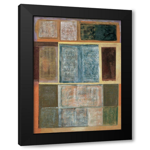 Mosaique Black Modern Wood Framed Art Print with Double Matting by Unknown