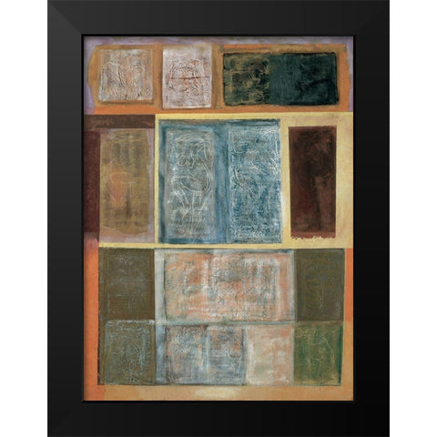 Mosaique Black Modern Wood Framed Art Print by Unknown