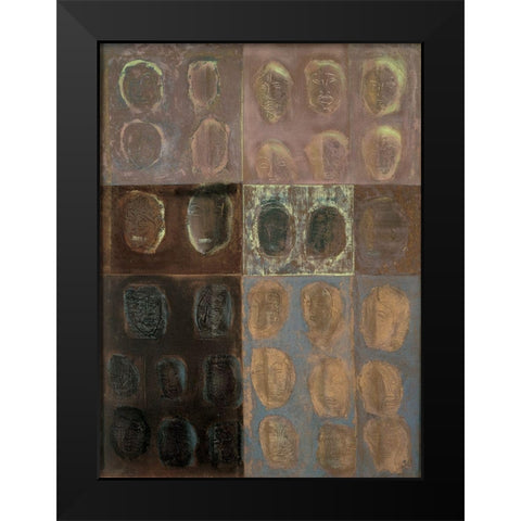 Thinmprints Black Modern Wood Framed Art Print by Unknown