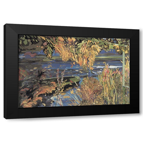 Magic Pond II Black Modern Wood Framed Art Print by Unknown