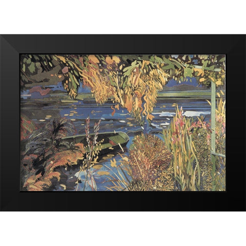 Magic Pond II Black Modern Wood Framed Art Print by Unknown