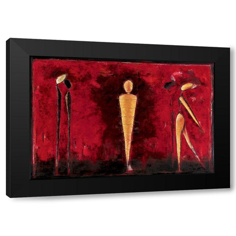 Red Mummy Black Modern Wood Framed Art Print with Double Matting by Unknown