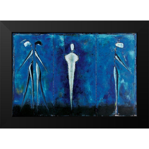 Blu Mummy Black Modern Wood Framed Art Print by Unknown