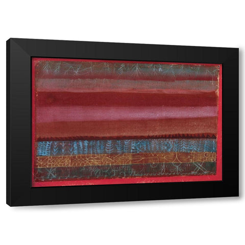 Red Fern Black Modern Wood Framed Art Print by Unknown