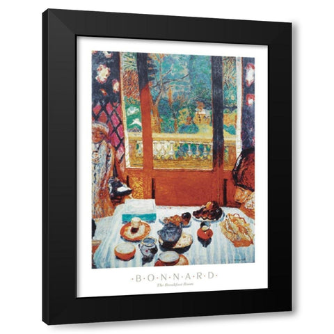 Breakfast Room Black Modern Wood Framed Art Print with Double Matting by Unknown