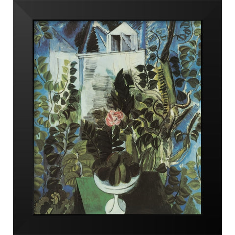 In the Garden Black Modern Wood Framed Art Print by Unknown