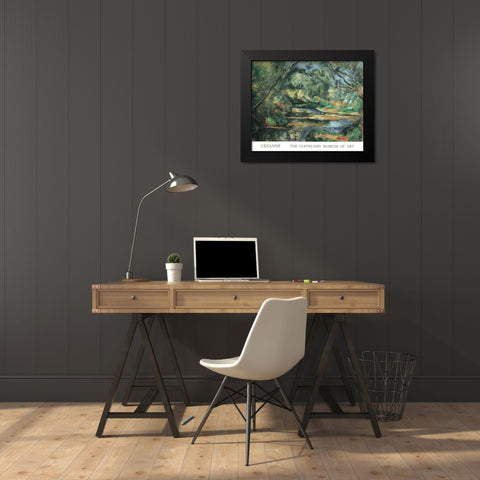 Woodlands Black Modern Wood Framed Art Print by Unknown