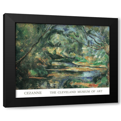 Woodlands Black Modern Wood Framed Art Print by Unknown