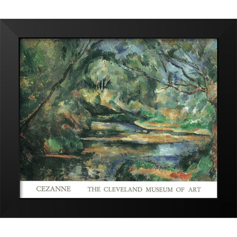 Woodlands Black Modern Wood Framed Art Print by Unknown