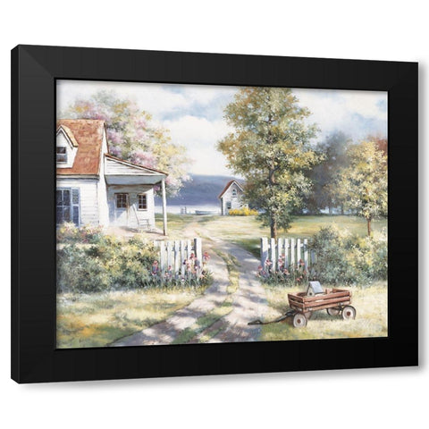 Seaside Cottage I Black Modern Wood Framed Art Print by Unknown
