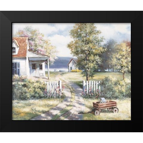 Seaside Cottage I Black Modern Wood Framed Art Print by Unknown