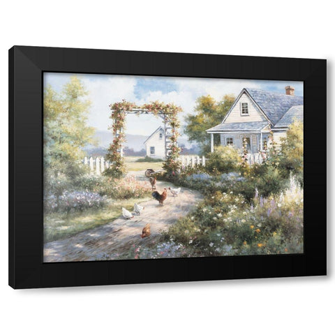 Seaside Cottage II Black Modern Wood Framed Art Print by Unknown