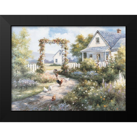Seaside Cottage II Black Modern Wood Framed Art Print by Unknown