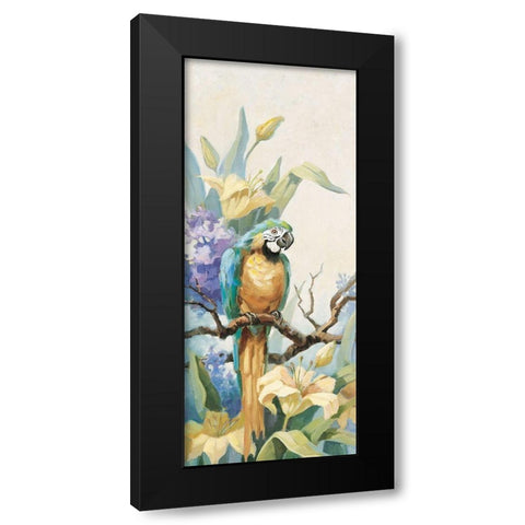 Parrot Panel I Black Modern Wood Framed Art Print by Unknown