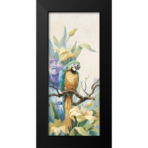 Parrot Panel I Black Modern Wood Framed Art Print by Unknown