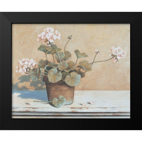 Potted Geranium II Black Modern Wood Framed Art Print by Unknown