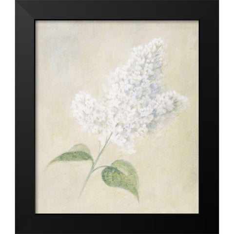 White Azalea Black Modern Wood Framed Art Print by Unknown