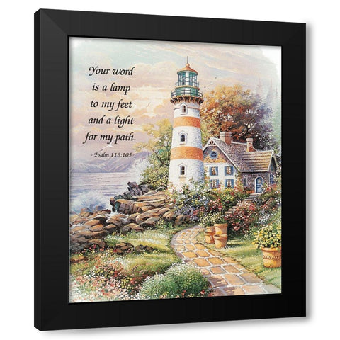 Your Word Black Modern Wood Framed Art Print by Unknown