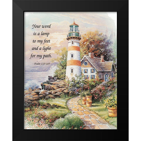 Your Word Black Modern Wood Framed Art Print by Unknown