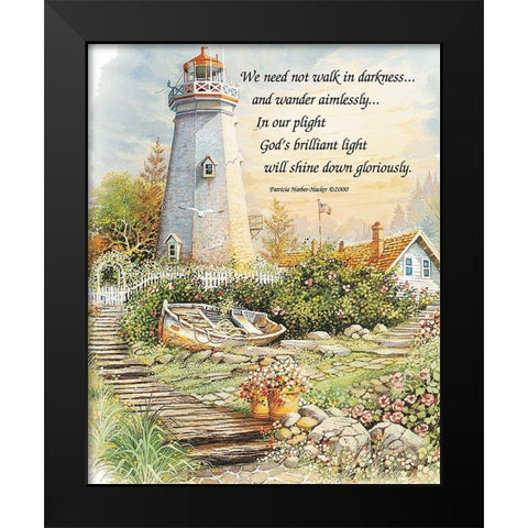 We Need Not Walk Black Modern Wood Framed Art Print by Unknown