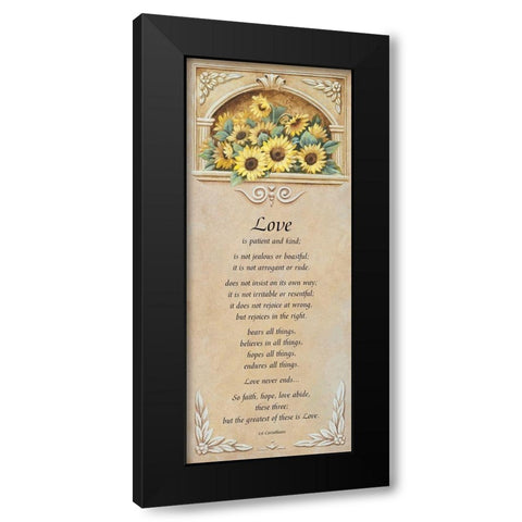 Love is Patient Black Modern Wood Framed Art Print with Double Matting by Unknown