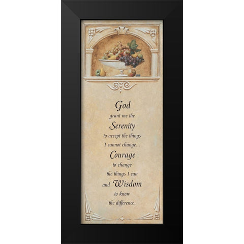 Serenity Prayer Black Modern Wood Framed Art Print by Unknown