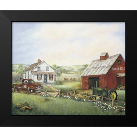 Fresh Eggs Black Modern Wood Framed Art Print by Unknown