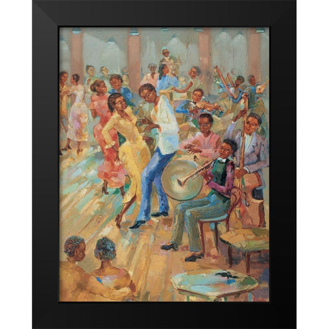 Dance Time II Black Modern Wood Framed Art Print by Unknown