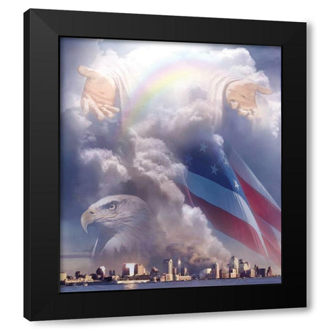 World Trade Ctr - 911 Black Modern Wood Framed Art Print by Unknown