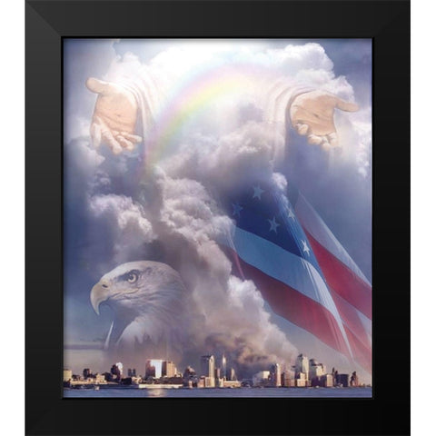 World Trade Ctr - 911 Black Modern Wood Framed Art Print by Unknown