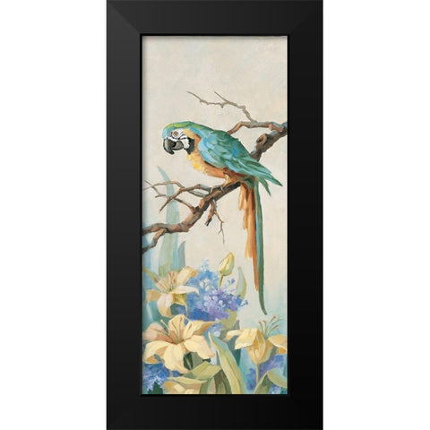 Parrot Panel I Black Modern Wood Framed Art Print by Unknown
