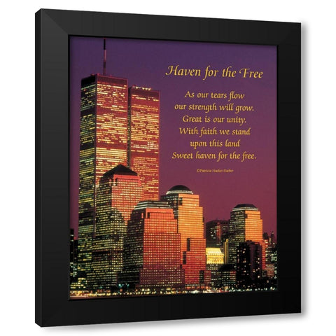 Haven for the Free Black Modern Wood Framed Art Print with Double Matting by Unknown