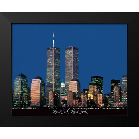 New York Black Modern Wood Framed Art Print by Unknown