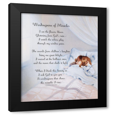 Windowpane Black Modern Wood Framed Art Print by Unknown