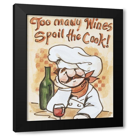 Too Many Cooks Black Modern Wood Framed Art Print by Unknown