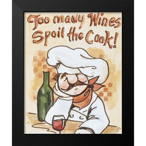 Too Many Cooks Black Modern Wood Framed Art Print by Unknown