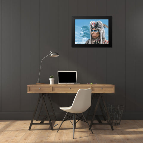 Warpaint Black Modern Wood Framed Art Print by Unknown