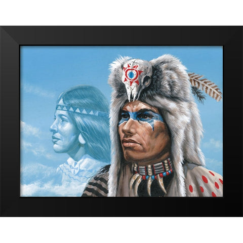 Warpaint Black Modern Wood Framed Art Print by Unknown
