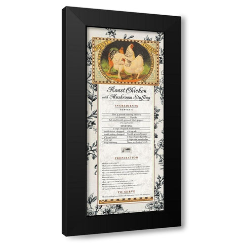 Roast Chicken Black Modern Wood Framed Art Print with Double Matting by Unknown