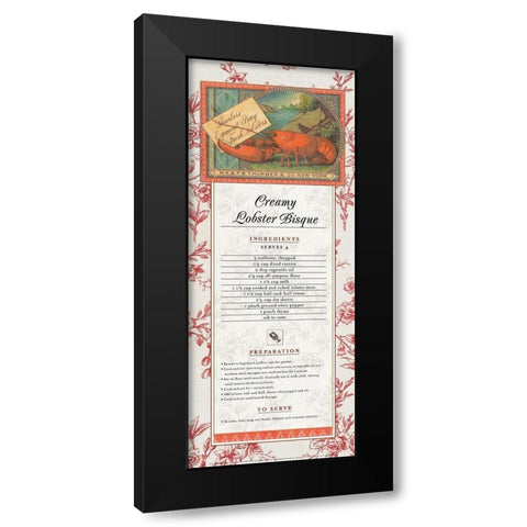 Lobster Bisque Black Modern Wood Framed Art Print with Double Matting by Unknown