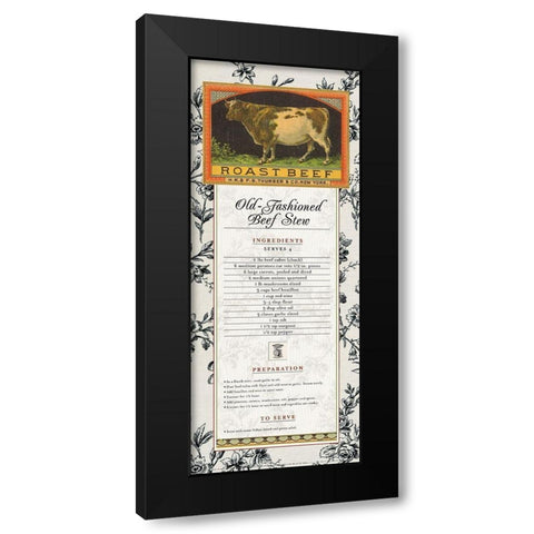 Beef Stew Black Modern Wood Framed Art Print with Double Matting by Unknown