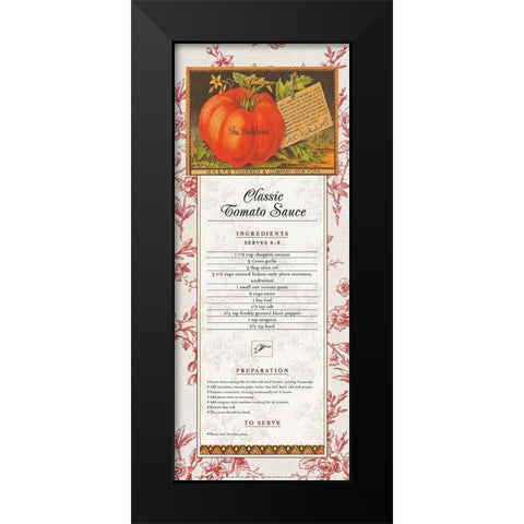 Tomato Sauce Black Modern Wood Framed Art Print by Unknown