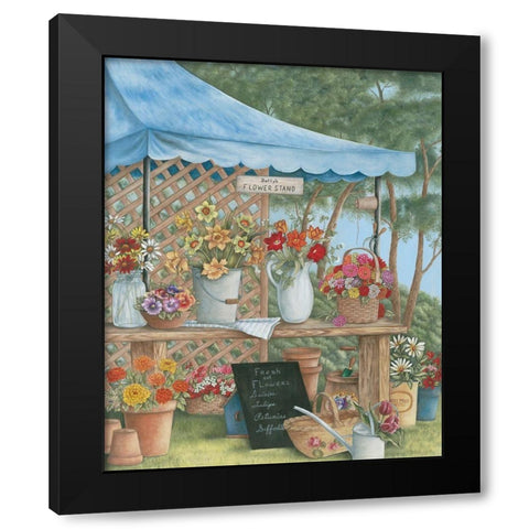 Flower Stand I Black Modern Wood Framed Art Print with Double Matting by Unknown