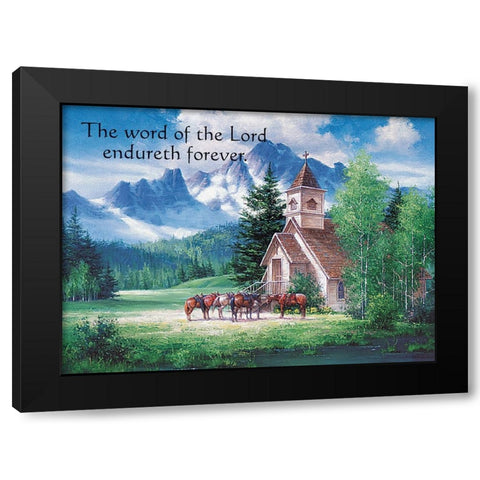 The Word of the Lord Black Modern Wood Framed Art Print with Double Matting by Unknown