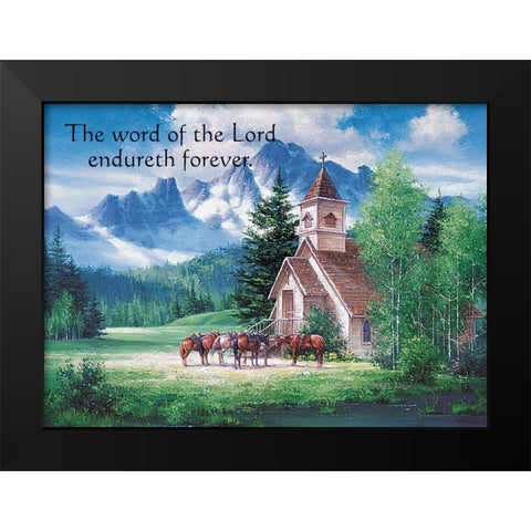 The Word of the Lord Black Modern Wood Framed Art Print by Unknown