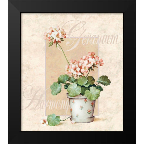 Giranium Black Modern Wood Framed Art Print by Unknown